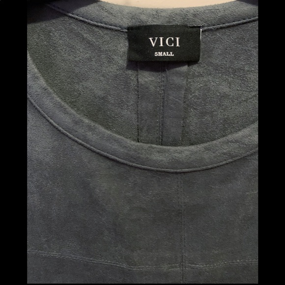 VICI Kacie Suede Shift Dress in Charcoal - Picture 5 of 5